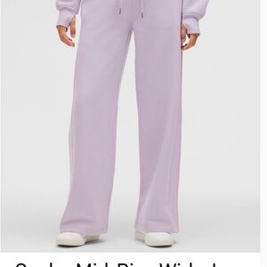 Scuba Mid-rise Wide-Leg Pant *Regular | Lilac Ether